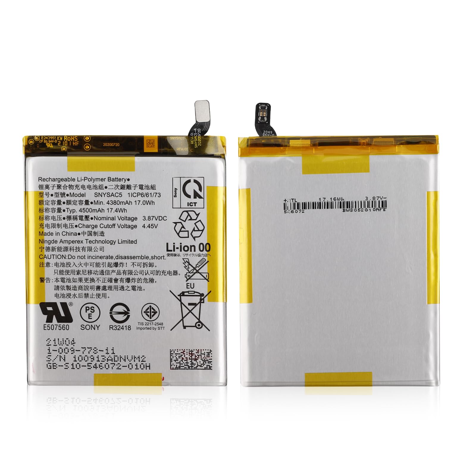 SwarKing Replacement Battery SNYSCA5 Battery Compatible with Xperia 1 III with Free Tools