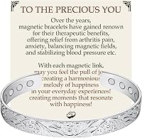 Vista 13 de Feraco Pulsera de Cobre Puro para Mujeres, Brazalete Magnético de Ultra Fuerza con Imanes de Neodimio, 99.99% Joyería de Cobre Regalo, Trenzado