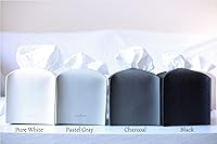 Vista 3 de Carrot's Den - Funda para caja de pañuelos, cuadrado con cinturón inferior, organizador decorativo de piel sintética para mesa, baño, automóvil