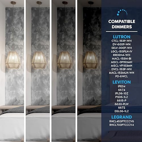 Miniatura 10 de LUXRITE Bombillas LED vintage A19 equivalentes a 100 W, 1600 lúmenes, blanco brillante de 5000 K, bombillas Edison regulables, 12 W, clasificación