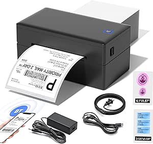 Impressora Termica, Suporta Conexão Usb E Bluetooth, 48-110 Mm, 23 * 17 * 15cm, Preto, Impressora Termica Portatil