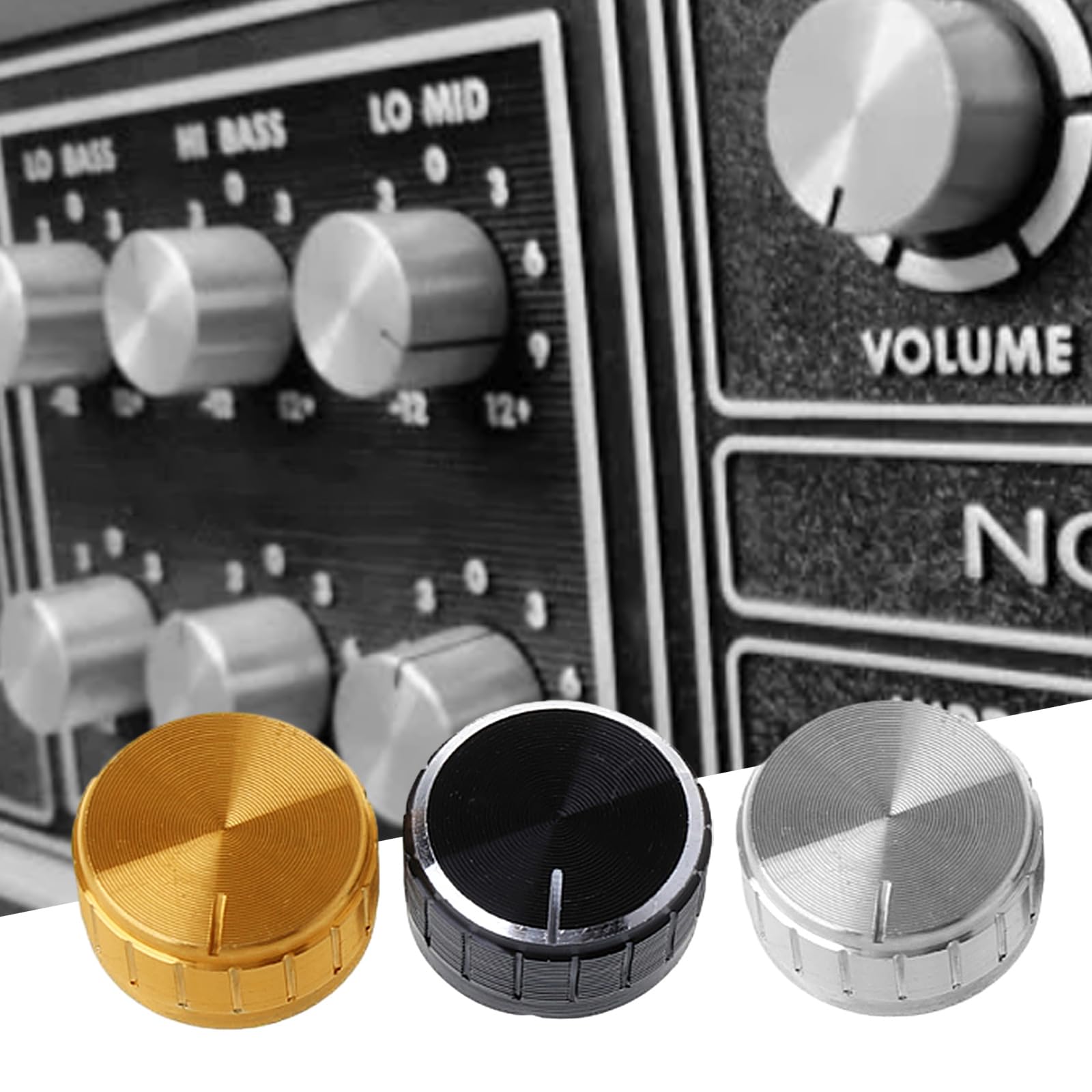 QIEIEI 10Pcs Aluminum Alloy Potentiometer Control Knob Guitar Volumes Control Knob 6Mm Shaft Hole Amplifier Knob Easy to Instal