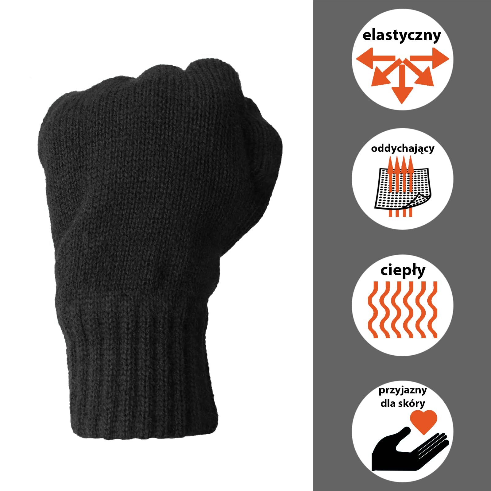 ALPIDEX Dziane Rękawice Termiczne Podszewka Thinsulate Ciepłe Zimowe Sporty Rękawiczki Dzianiny Przyjazne dla skóry Oddychające 3M Unisex Damskie Mężczyźni
