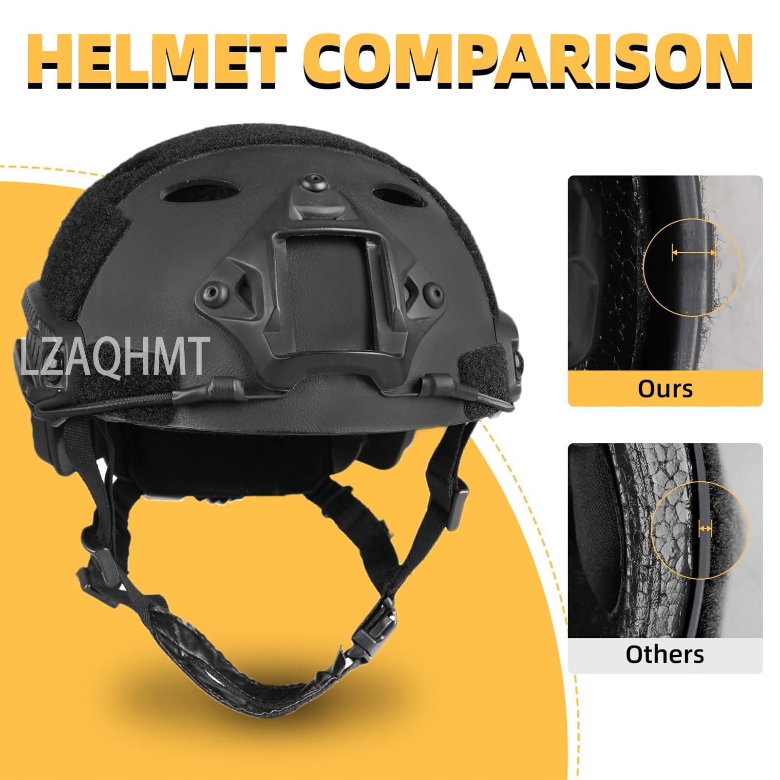 Casque Tactique Airsoft 4 en 1 Amélioré - Système Réglage Rapide par Molette avec Oreillette, Housse Casque Et Sac Lestage for Équipement Paintball Militaire, Cosplay Et Cosplay - 2