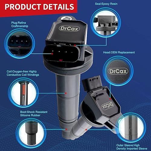 Miniatura 3 de Bobina de encendido OEM UF333 C1330 5C1299 90919-02244 compatible con Toyota Corolla Camry RAV4 Solara Matrix Highlander Lexus Pontiac Scion - L4