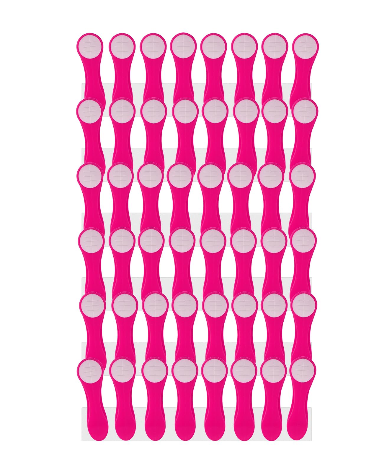 48 Clothes Pegs with Springs Made of Stainless Steel, Soft Grip, Soft Touch, Pink
