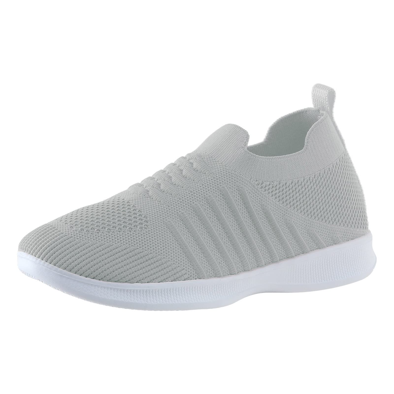 Femmes Casual Chaussures À La Mode Simple Et Solide Couleur Le Nouveau Modèle D'été Respirant Confortable Et À Fond Plat Léger À Glisser sur Taille Femmes Confortable Pied Large Chaussure