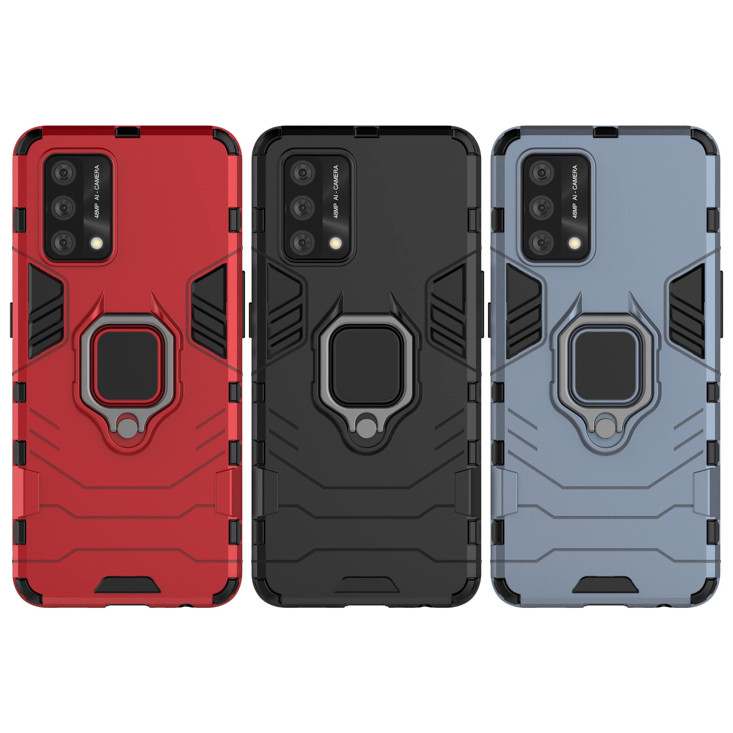 Cover per Oppo A74 4G (Non per A74 5G), Slide Protezione Fotocamera, Armatura Cover con 360