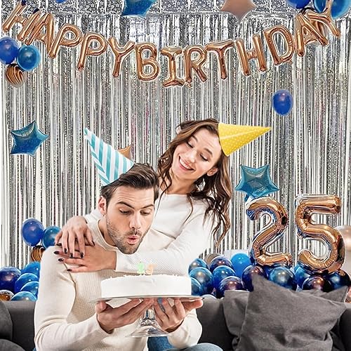 Miniatura 5 de AIBIIN 2 cortinas de oropel plateado de 3.3 x 6.6 pies, cortina de flecos de papel de aluminio plateado, decoración de fiesta para cumpleaños, boda,