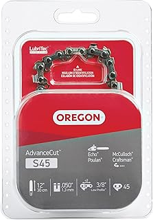 Oregon S45 AdvanceCut Chainsaw Chain for 12-InchBars, Fits Craftsman, Poulan, Remington, 45 Drive Links