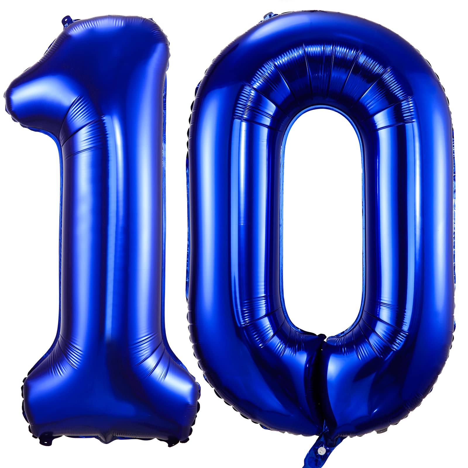Navy Blue 10 Balloon Numbers,40 Inch Dark Blue 10th Birthday Balloons Large Foil Mylar Balloons Number 10 for Birthday Party Anniversary Decorations