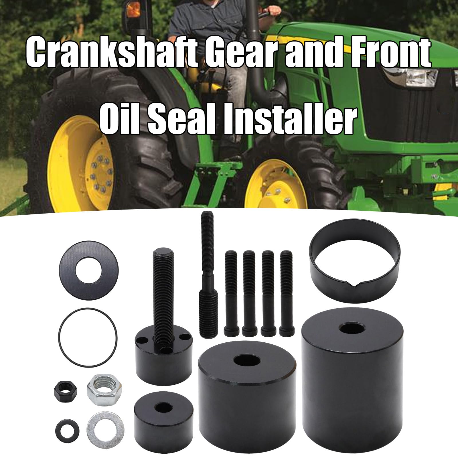 JDG954B Installateur de joint d'huile avant de vilebrequin pour moteurs John Deere 1039, 4045, 6059 et 6068