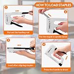 THINKWORK Light Duty Staple Gun - Upholstery Staple Gun for Wood with 1600pcs JT21 Staples 1/4", 5/16", 3/8" and Staple Remover, Fabric Stapler for Crafts, Home Use, Wall, DIY, Lights Decora, Grey