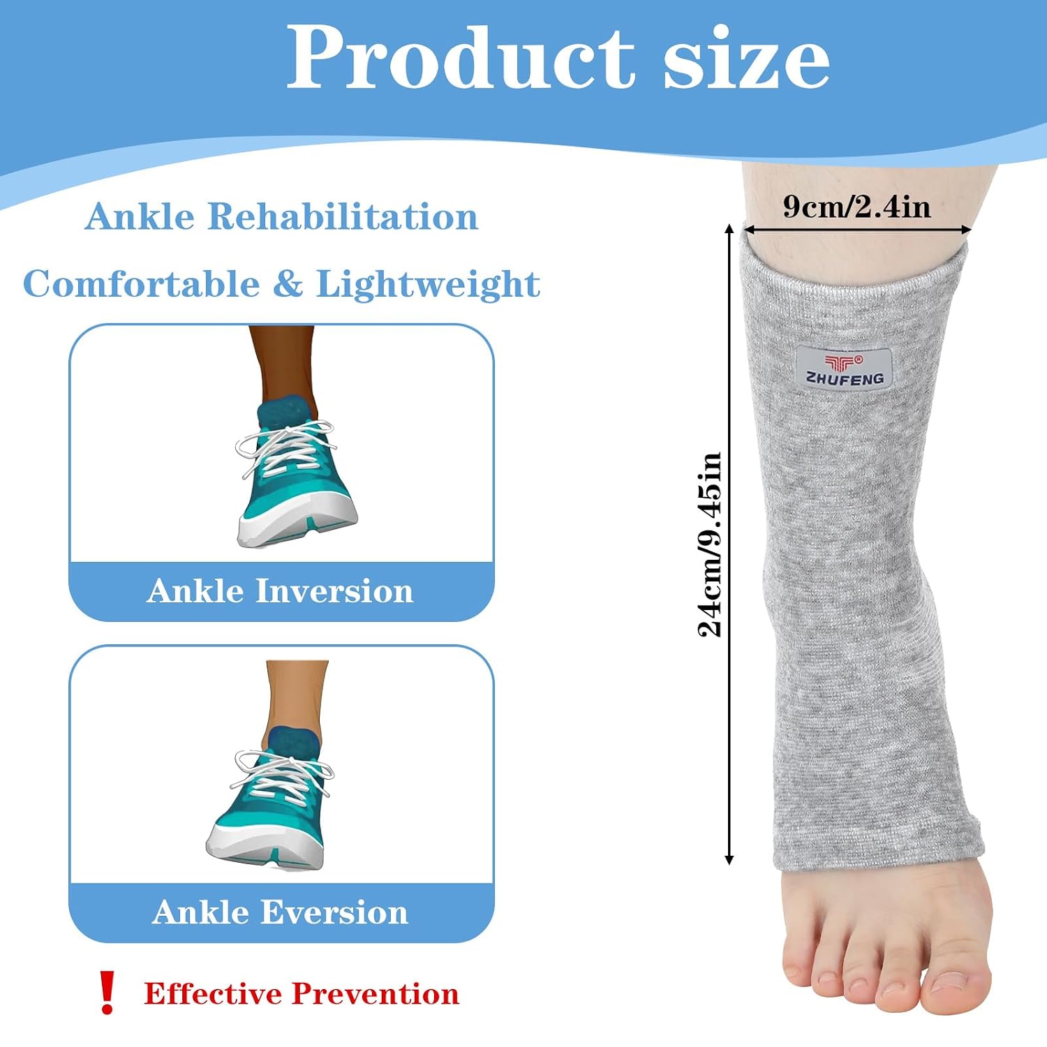 Foot Sleeves, Anti Fatigue Socks, Compression Socksfor Arch Support | , Swelling of Feet and Ankles (Grey)