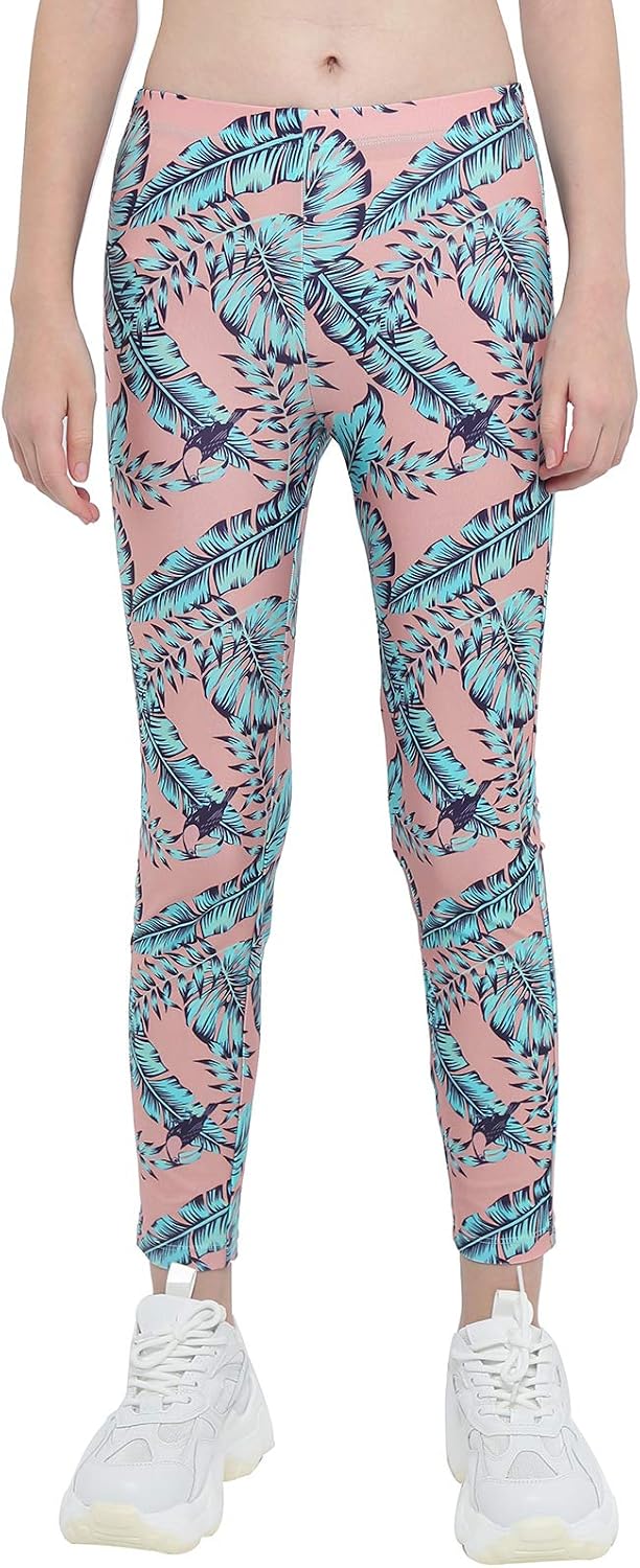 iiniim Kids Girls High Waist Yoga Pants Athletic Sport Gymnastic Tights Leggings Skinny Long Trousers