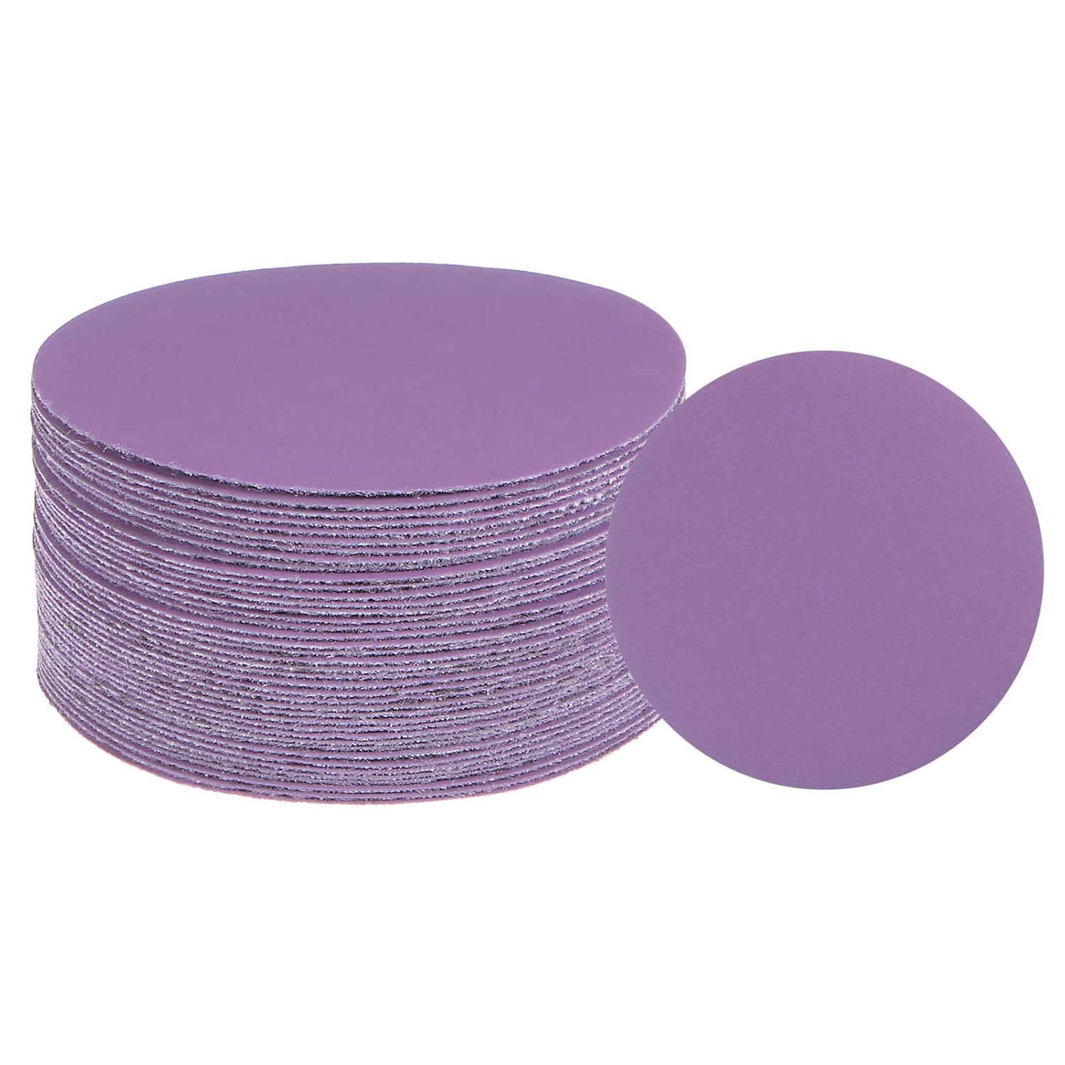 Generic 40pcs 80 Grit Purple Sanding Discs 3 Inch Hook and Loop Aluminum Oxide Orbital Sanding Pads Paper Wet Dry Polish for Metal Woodworking Drywall