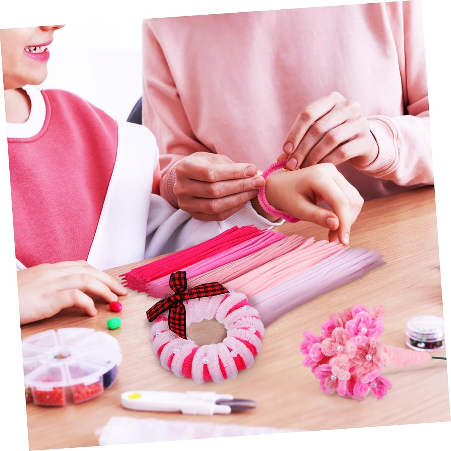 500Pcs Chenille Stems for DIY Crafts Soft Fluffy Pipe Cleaners Colors for Handmade Flowers Animals and Decorations Lightweight and Comfortable Twisting Rods