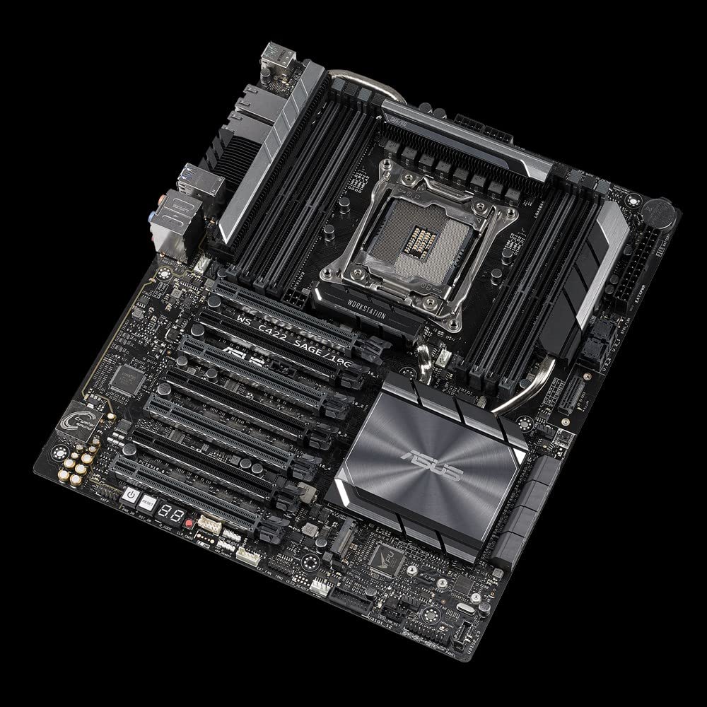 ASUS WS C422 SAGE/10G, Scheda Madre Intel, Slot DDR4, Nera
