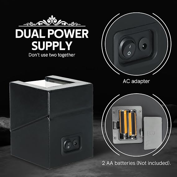 MYFULLY Automatic Watch Winder Black Leather Quiet Motor