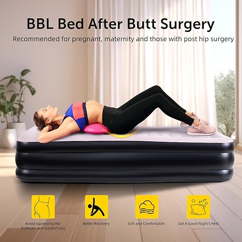 Miniatura 4 de Cama BBL mejorada con agujero, cama BBL inflable después de la cirugía, colchón brasileño de recuperación de cirugía de levantamiento de glúteos con