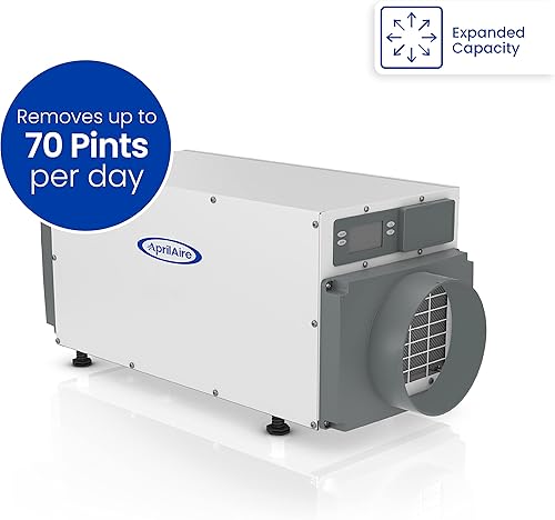 Miniatura 5 de AprilAire Deshumidificador E070 Pro de 70 pintas para espacios de arrastre sótanos comerciales de hasta 2800 pies cuadrados