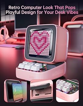 Divoom Ditoo-Pro Bluetooth スピーカー ピンク divoom-ditoo-pro-pink-glosnik-