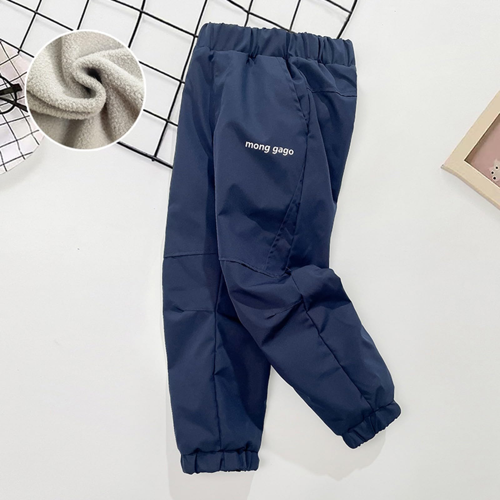 Wanderhose Jungen Mädchen Regenhose Wasserdicht Winddicht Trekkinghose Atmungsaktiv Mesh Futter Jogginghose Elastischer Bund Mit Taschen Outdoor Hose für Kinder Gr.122-164