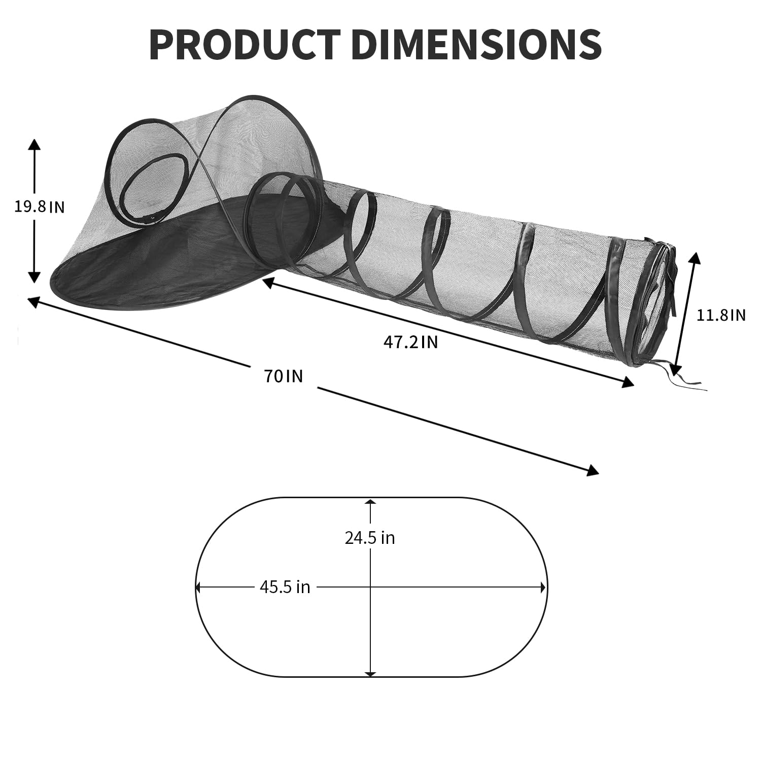 Photo 1 of Rest-Eazzzy Cat Tent Outdoor, Pet Enclosure Tent Suitable for Cats and Small Animals, Indoor Playpen Portable Exercise Tent with Carry Bag(Pet Tent& Tunnel) S