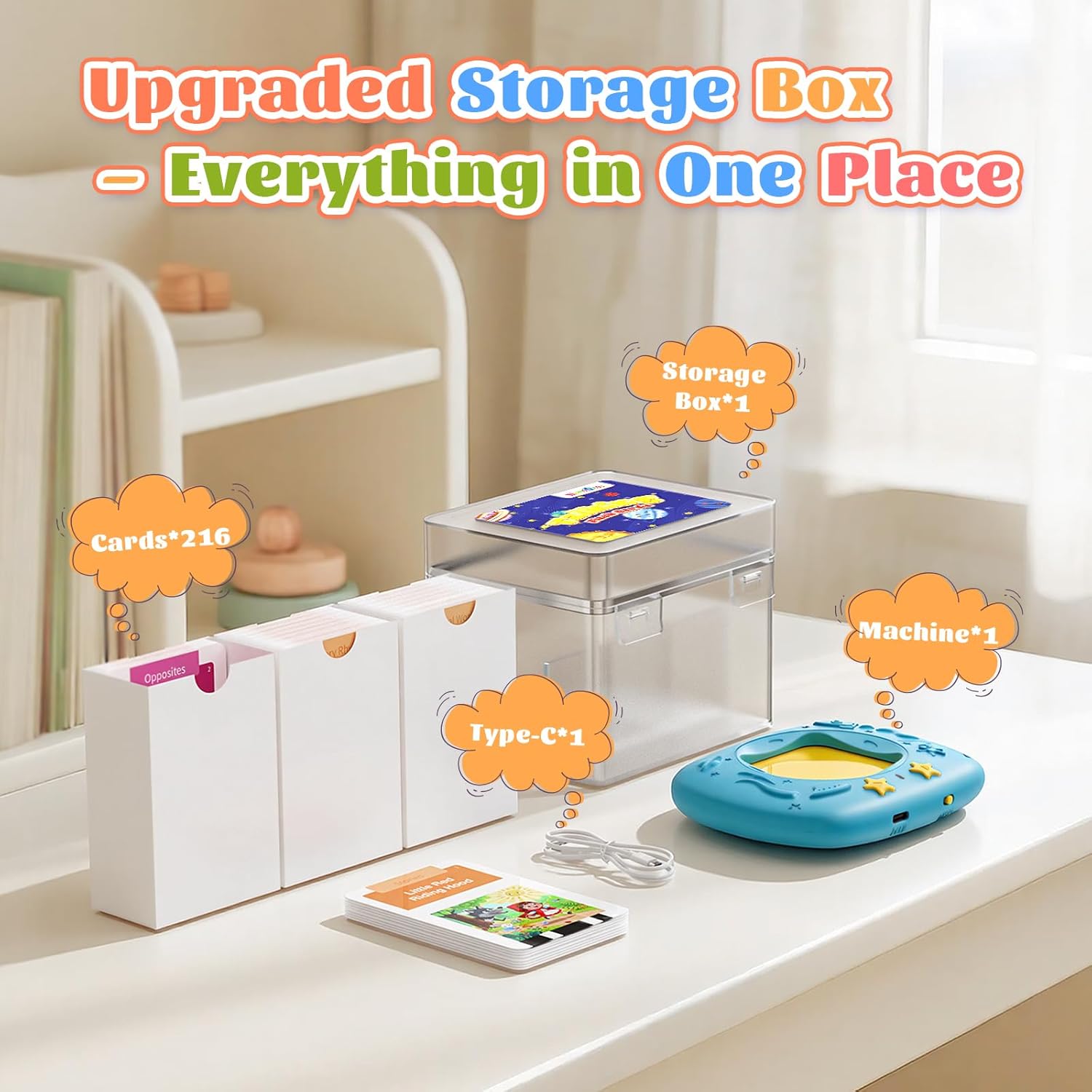 HOMESTEC Toddler Talking Flash Cards with 216 Double Sided Cards for Speech Therapy Learning for Ages 3 to 6 Featuring 24 Themes Short Sentences Real Sounds and Stories Birthday Gifts for Kids