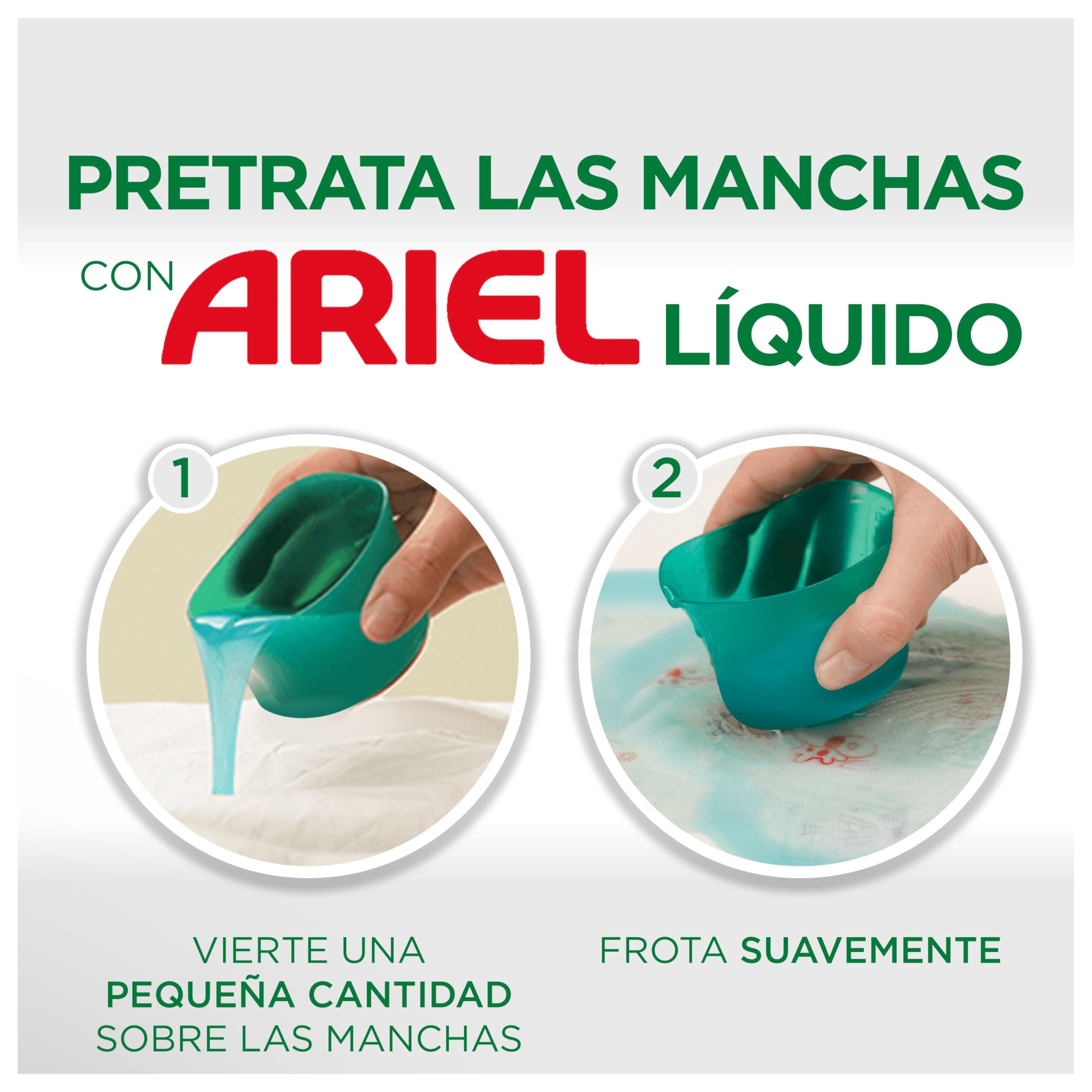 Ariel Detergente Lavadora Liquido 176 Lavados (4x36 + 8), Original, Jabon Limpieza Mejorada en Ciclos Mas Frios con la Exclusiva Tecnologia de limpieza en Frio