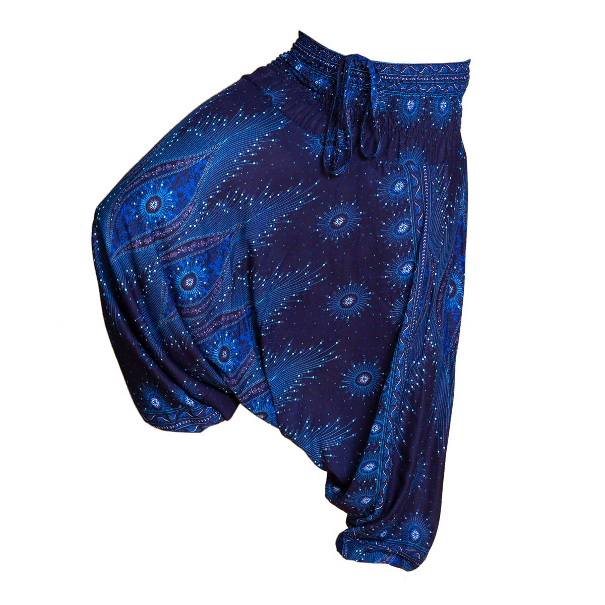 Panasiam Unisex V21 Dark Blue Aladin Pants Peacock V21 Darkblue L