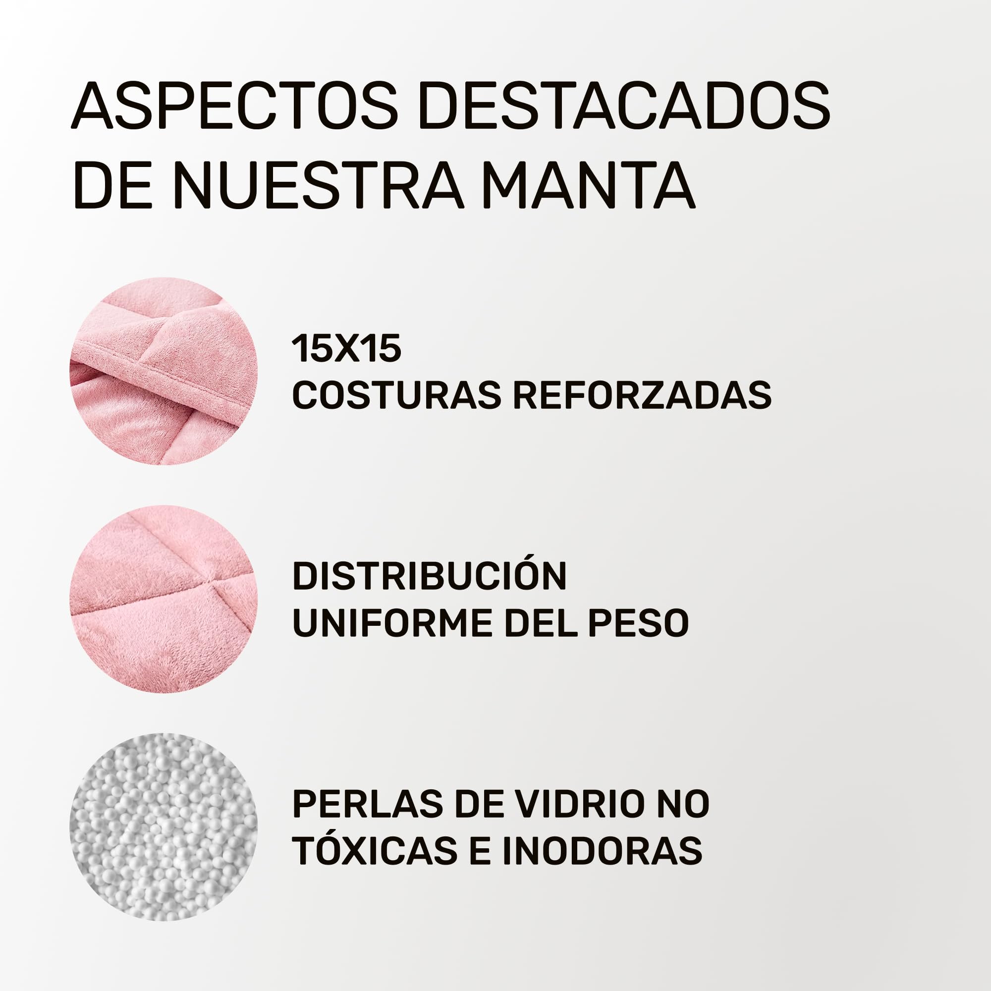 Dailydream Manta de Peso para niños, 2,3 kg, 90 x 120 cm, Color Rosa
