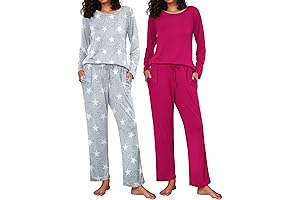 Cozy and Comforting 2-Pack Women's Long Sleeve Pajama Set