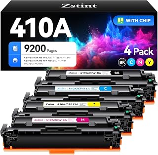 410A Toner Cartridge set 4-Pack Replacement for HP 410A 410X CF410A CF411A CF412A CF413A Compatible with HP Color LaserJet Pro MFP M377dw M477fdn M477fdw M477fnw M452dn M452dw M452nw Printer Ink Black