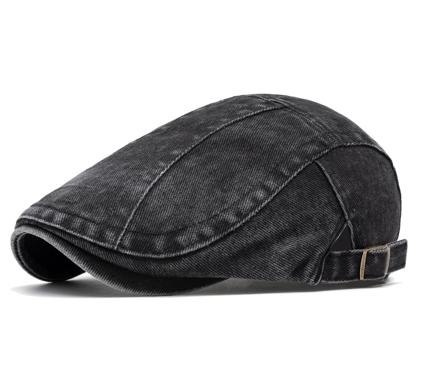 Quanhaigou Unisex Denim Newsboy Hats Flat Ivy Gatsby Cabbie Driving Berets Hat Cotton Dad Cap for Men Women