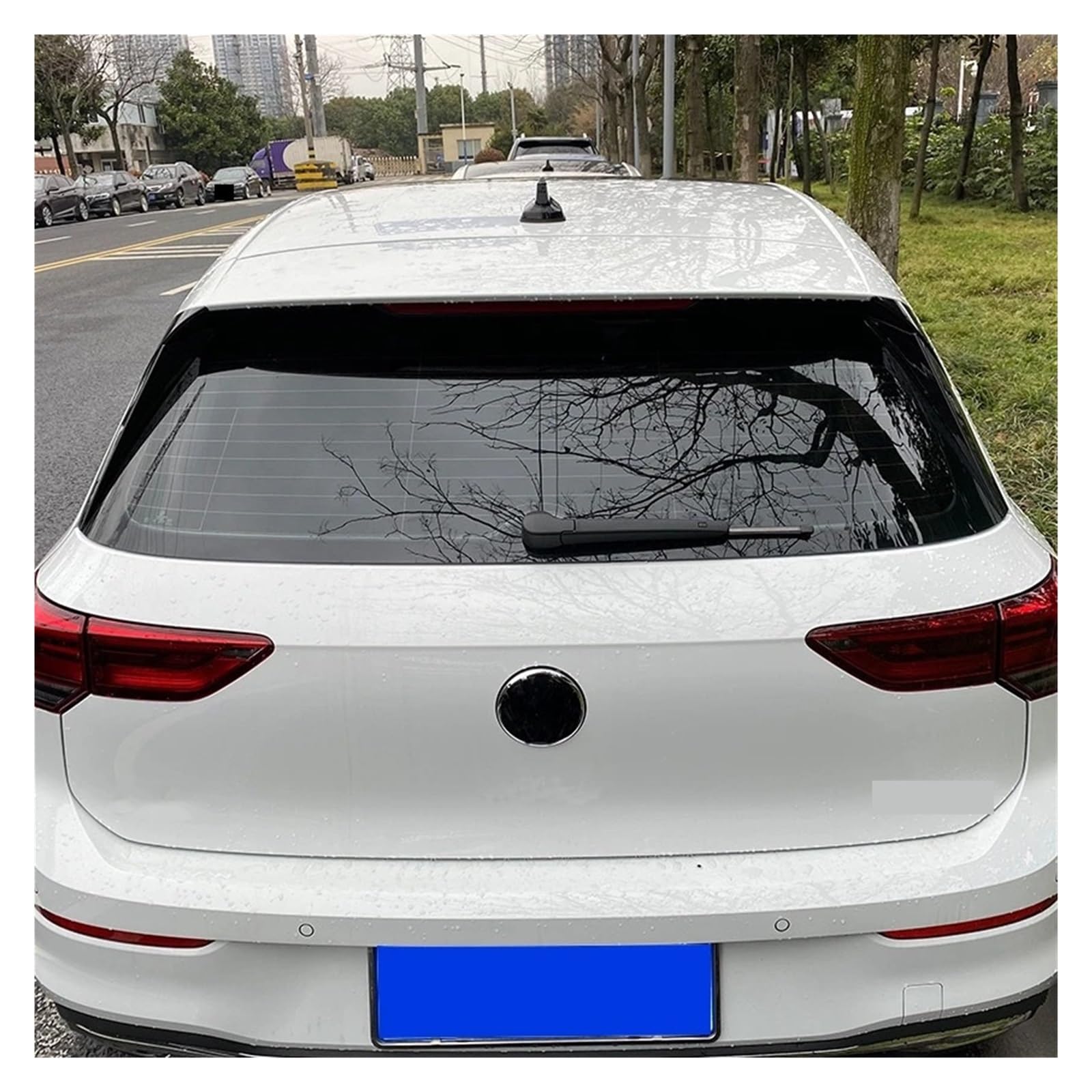 Osłona tylnego spojlera szyby bocznej, Compatible With Volkswagena, Compatible With Golfa, 8 MK8 2020-2022(Carbon Look)