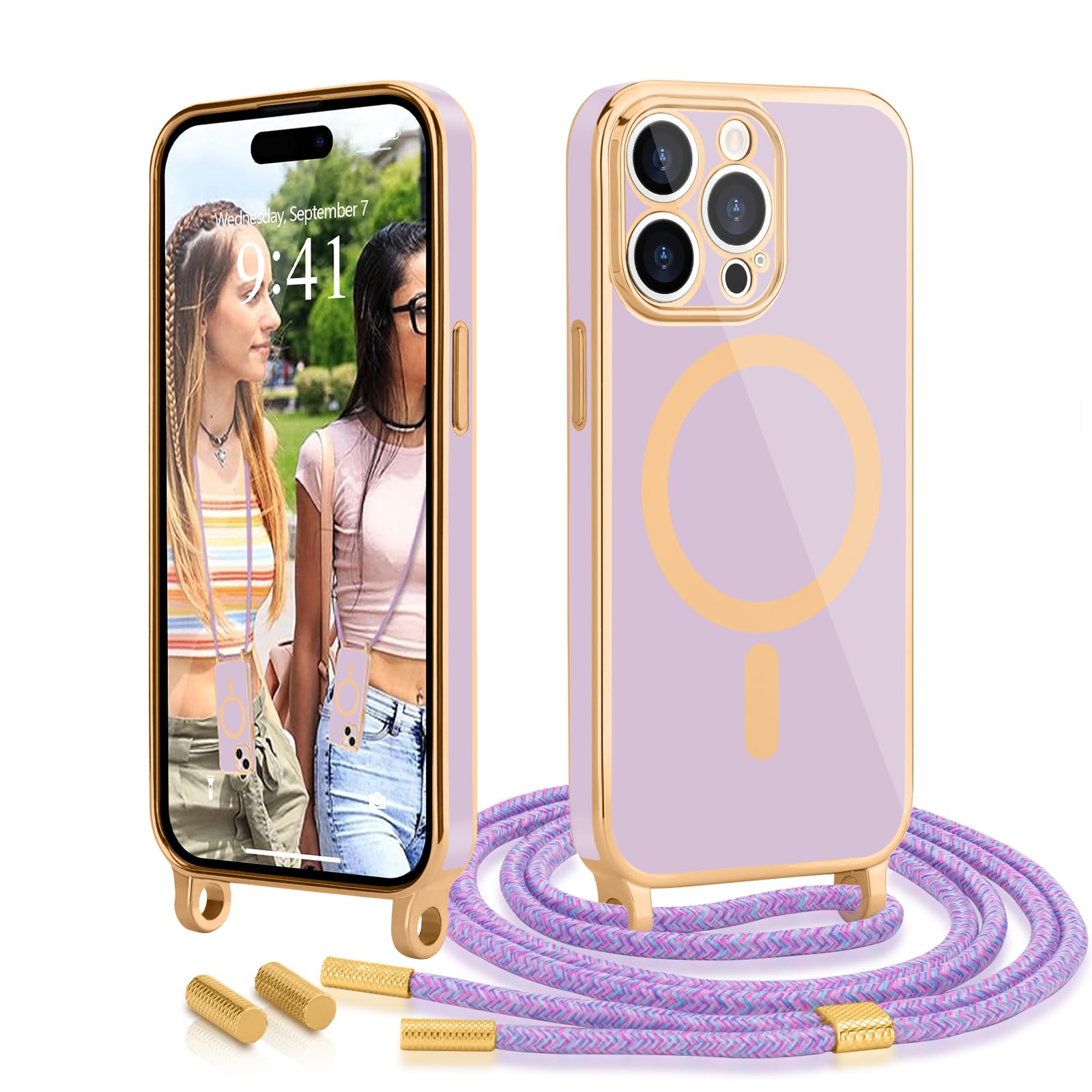 Wirvyuer Handykette Kompatibel mit iPhone 15 Pro Max Handyhü