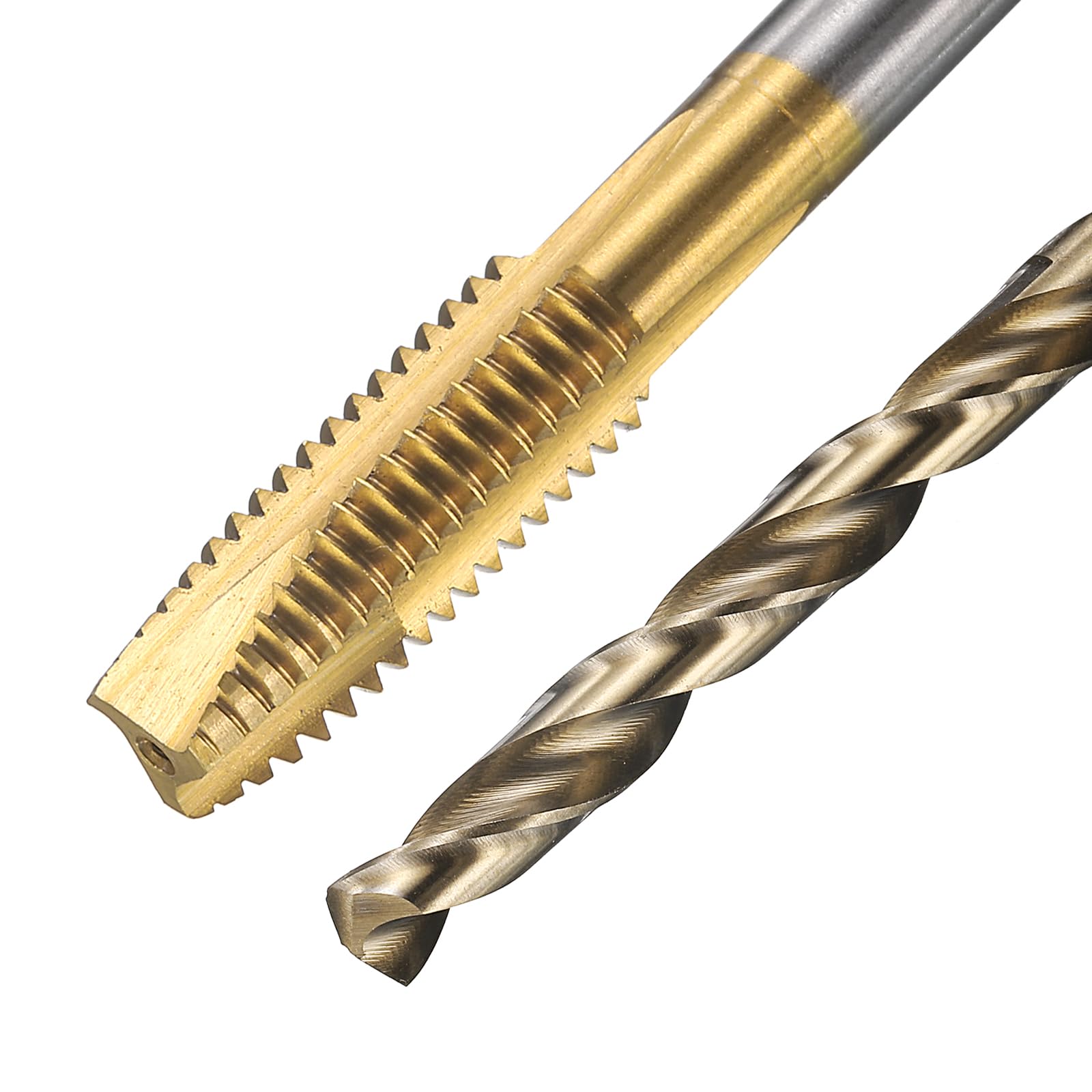 Zestaw gwintowników i wierteł, 10 szt. gwintowników metrycznych M8 x 1,25 ze spiralną końcówką i 10 szt. wierteł krętych 6,8 mm, HSS-6542/M35 HSS-CO