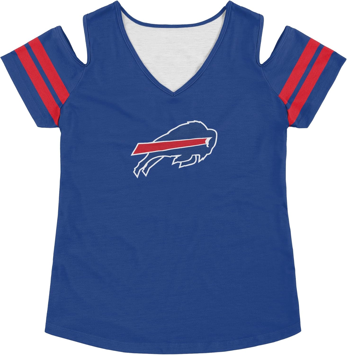 FOCO NFL Womens NFL Ladies Fashion Cold Shoulder Top Shirt