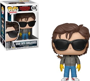POP Stranger Things - ستيف هارينغتون مع النظارات الشمسية Funko Pop! شكل فينيل (مجمع مع حافظة صندوق بوب متوافقة) ، متعدد الألوان ، 3.75 بوصة