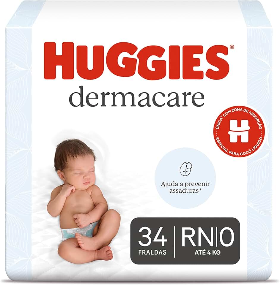 Fralda Huggies Premium Dermacare RN - 34 Un