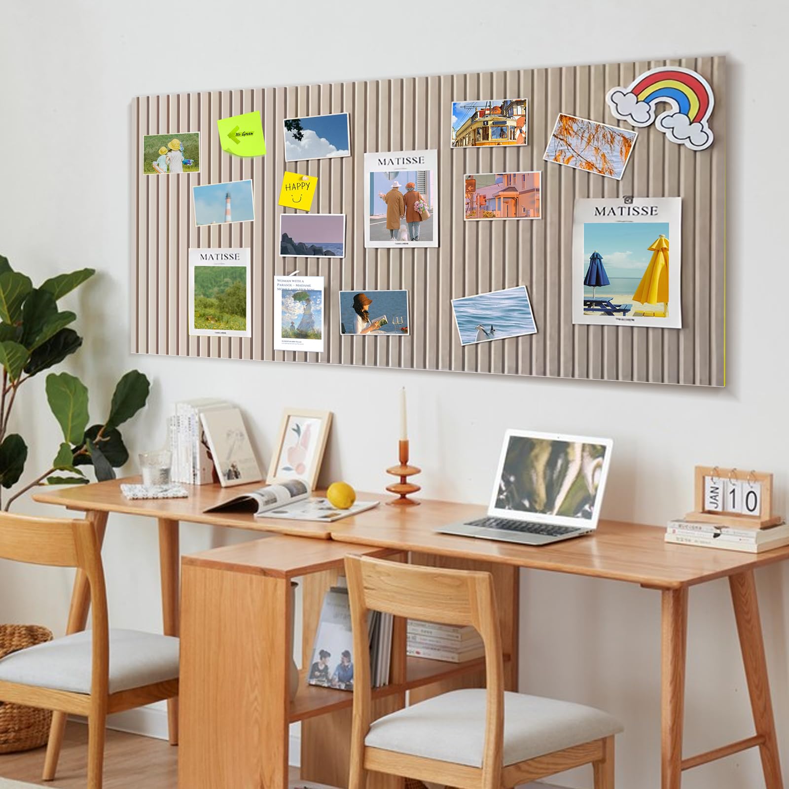 Uoisaiko Tableau En Liège Mural 30x30 Cm - 6 Panneaux En Feutre Adhésif