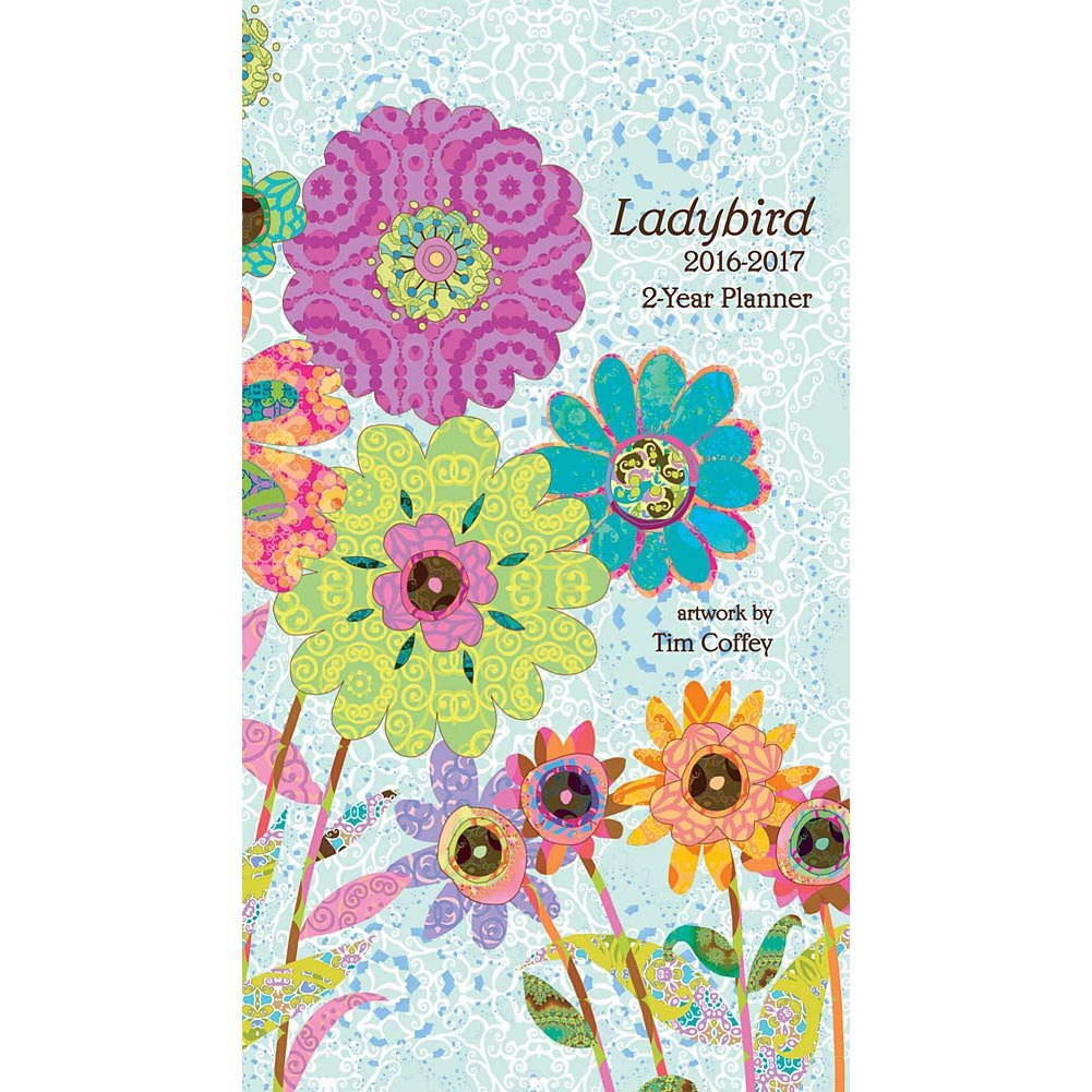 Ladybird TWO-YEAR Monthly Checkbook Size Pocket Planner 2016 - 2017 with Bonus Pen