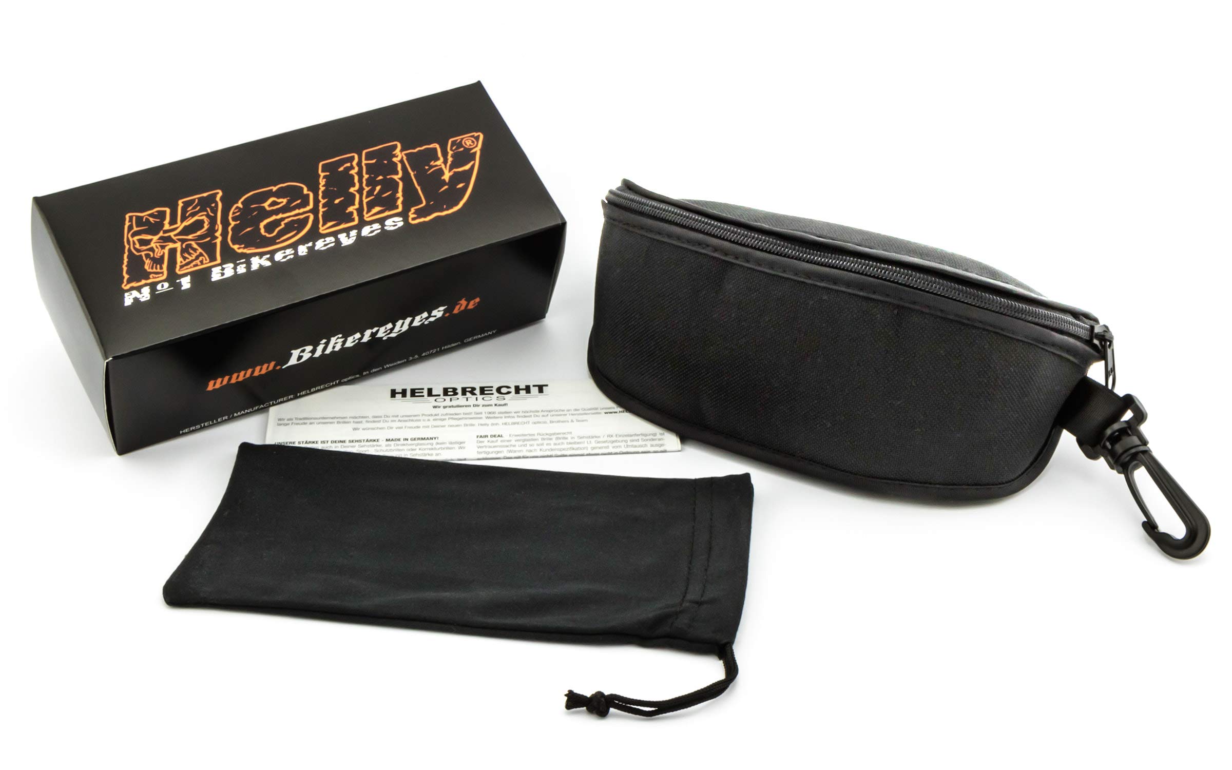 HELLY – #1 Bikereyes® | Occhiali da moto, occhiali da motociclista, antiappannamento, antivento, lenti intercambiabili: giorno e notte (HLT® vetro di sicurezza), fascia e fascia intercambiabili