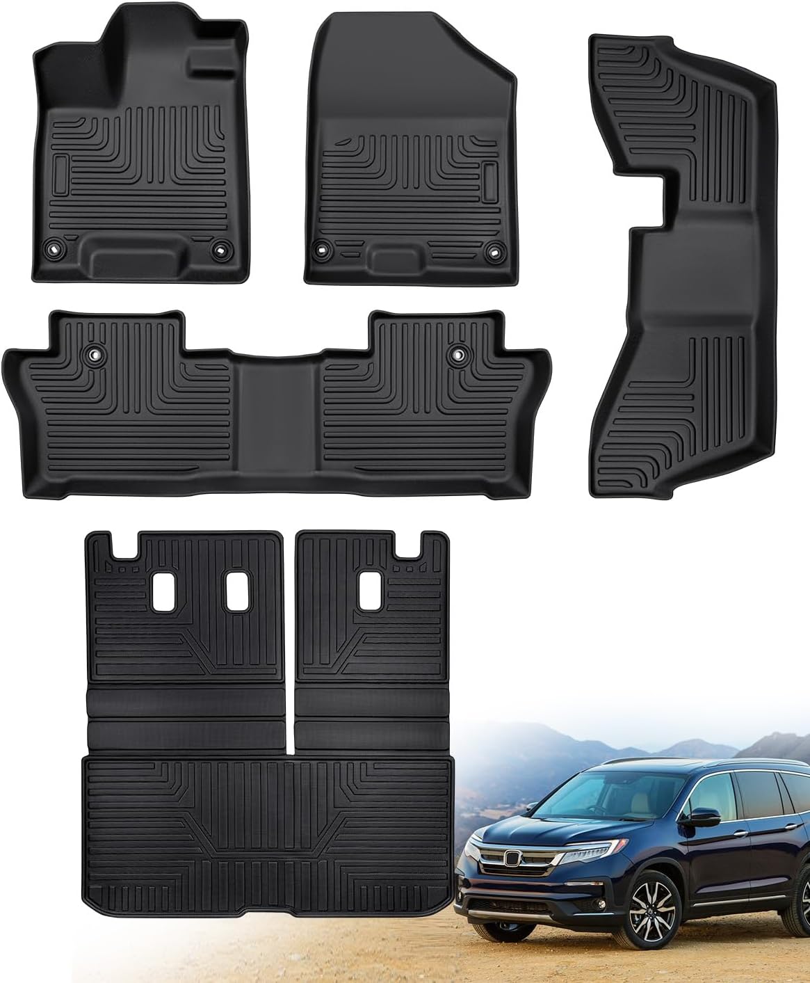 COTAZA for Honda Pilot Floor Mats 2022 2021 2020 2019 2018