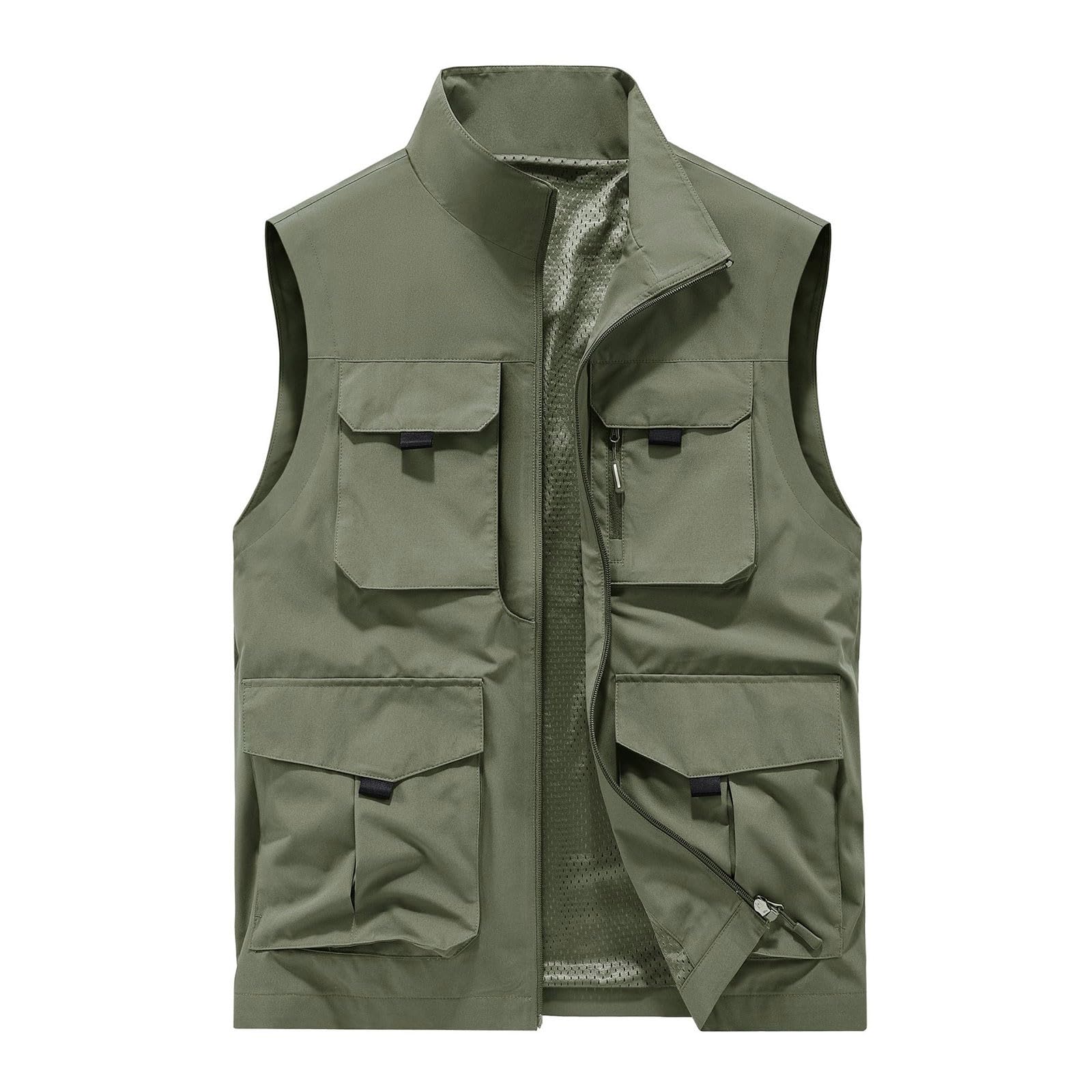 Generico Canottiera Uomo Palestra Cotone Sportiva Tank Top Canotta Traspirante Allenamento Elasticizzato Asciugatura Bodybuilding Giacca da Leggera per Lavoro Casual e con Tasche a Tinta Unita
