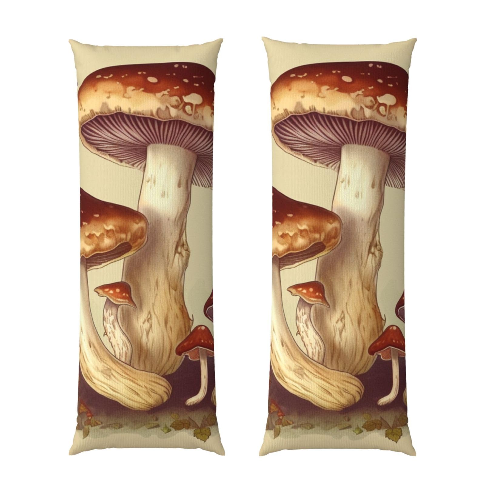 Housse de coussin vintage champignons longs respirant pour canapé