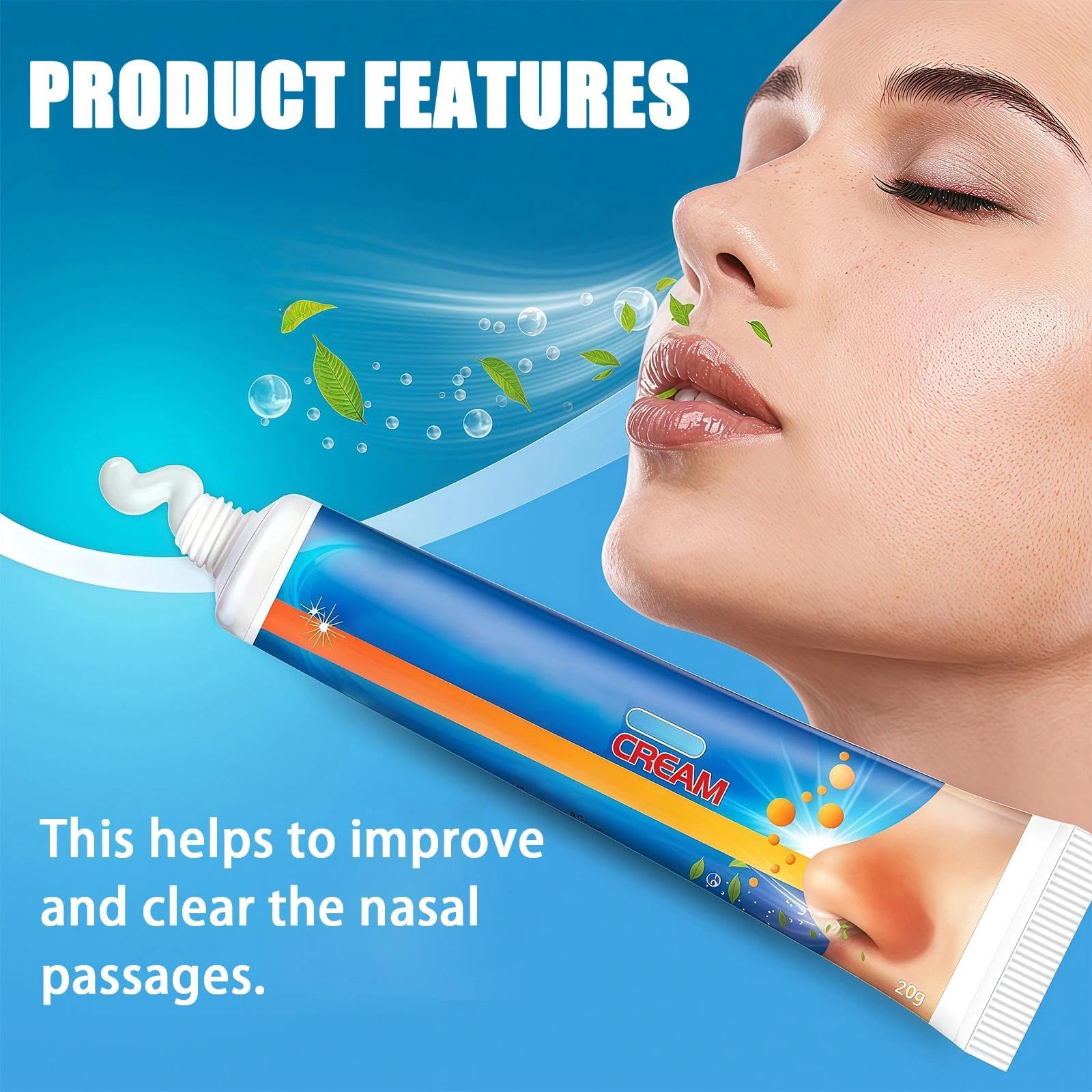 Nasal Cream & Gel Moisturiser for Dry Nose, Non-Irritating Hydrating Nasal Moisturiser, Portable Dry Nose Care - 4