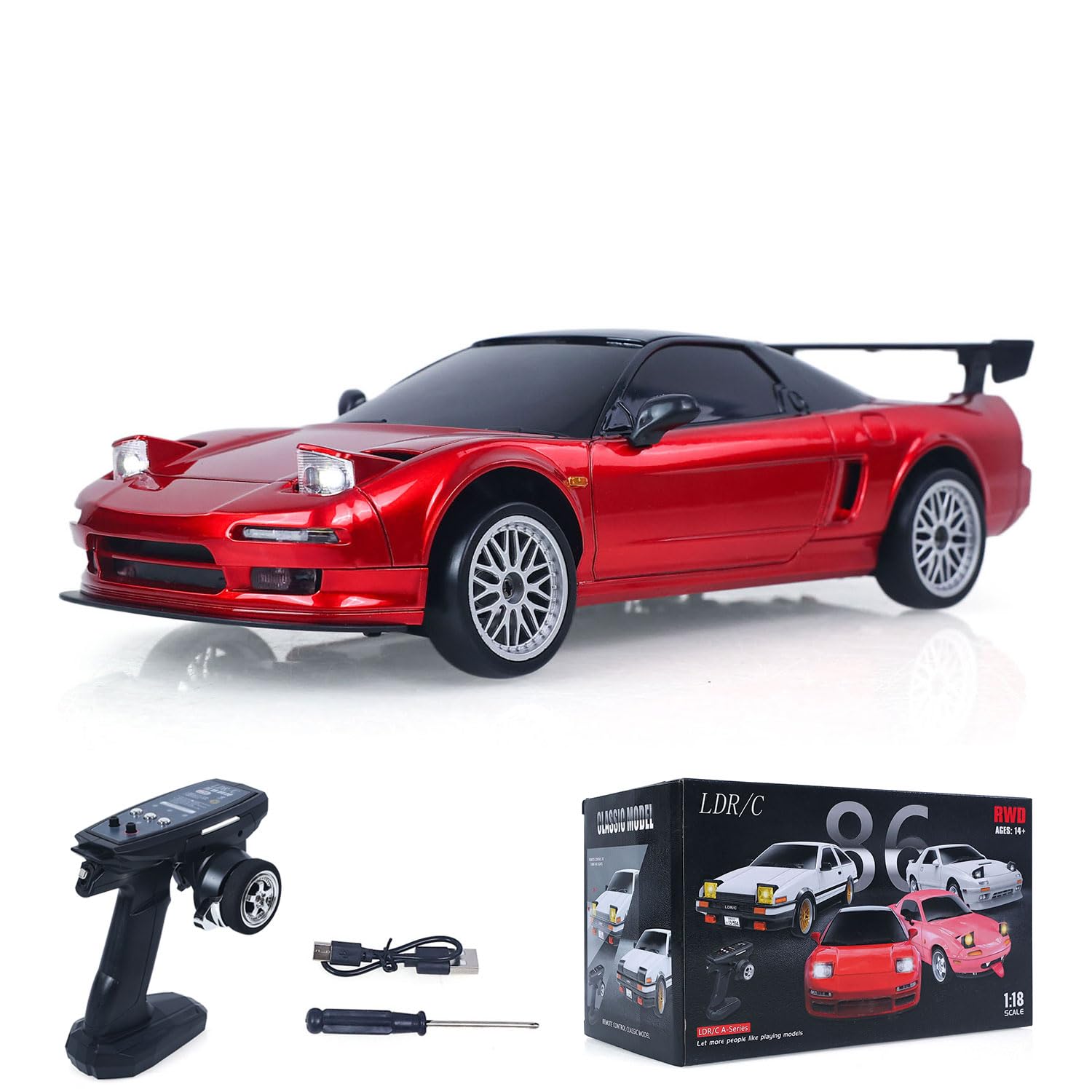 TOUCAN RC HOBBY LDRC LD1803 2WD RC Drift Car 1:18 Wireless Control Racing Vehicles Gyroscope