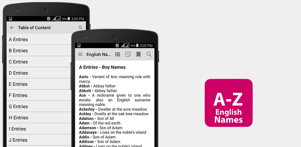 English names and meanings amazon appstore for android